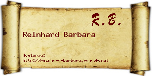 Reinhard Barbara névjegykártya